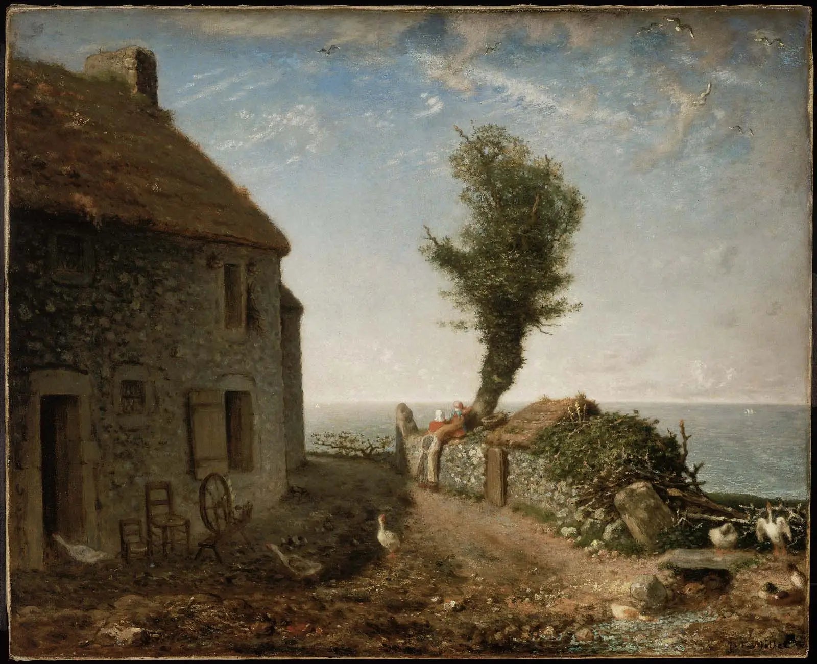 Un bout du village de Gréville - Jean-François Millet - Alpha Reproduction