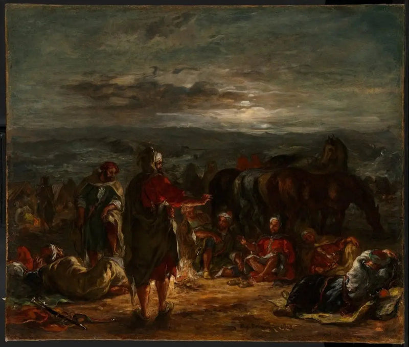 An Arab Camp at Night - Eugène Delacroix