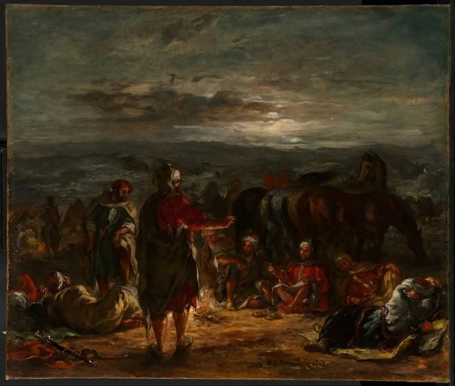 An Arab Camp at Night - Eugène Delacroix