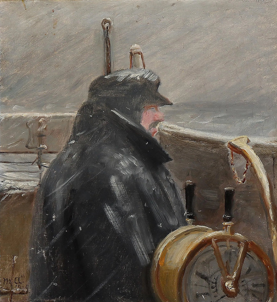 A captain on the bridge. -Michael Peter Ancher