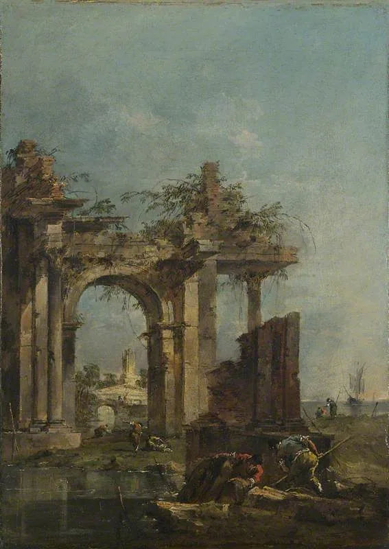 A Caprice with Ruins by the Sea - Francesco Guardi