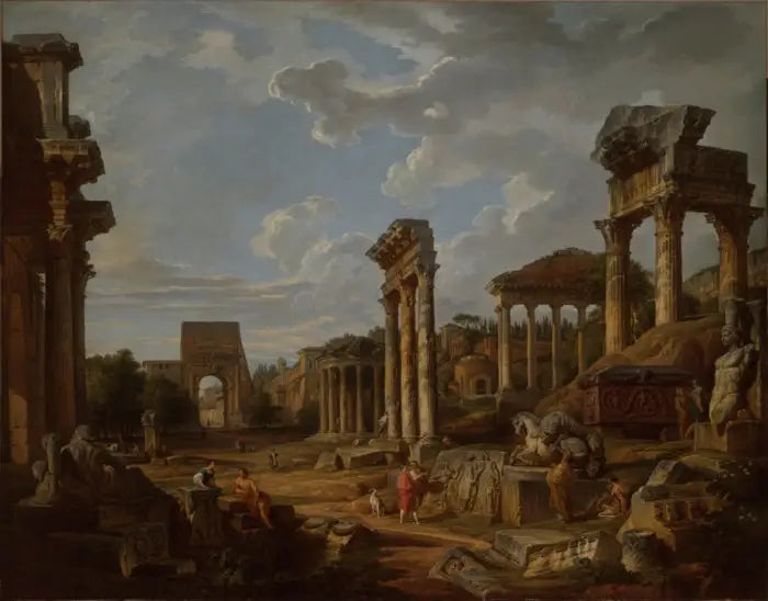 A Caprice of the Roman Forum - Giovanni Paolo Panini