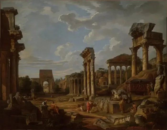 A Caprice of the Roman Forum - Giovanni Paolo Panini