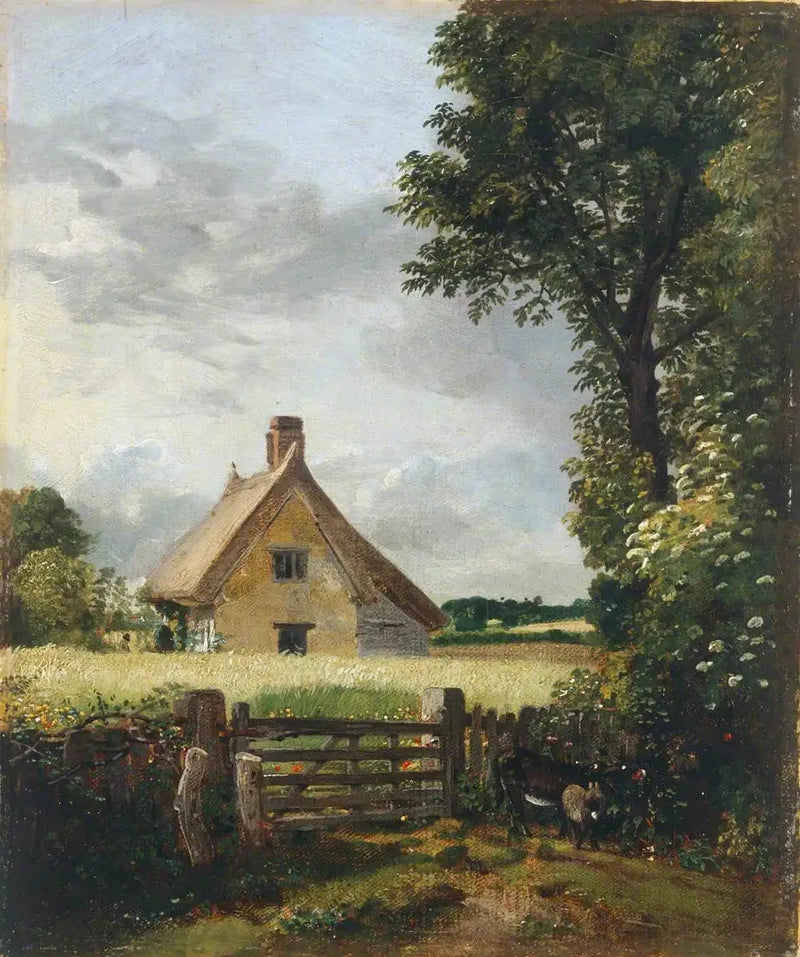 A cottage in a cornfield - John Constable