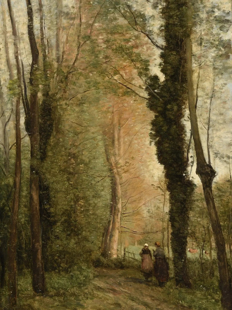 A Path Under the Trees in Spring - Jean-Baptiste Camille Corot