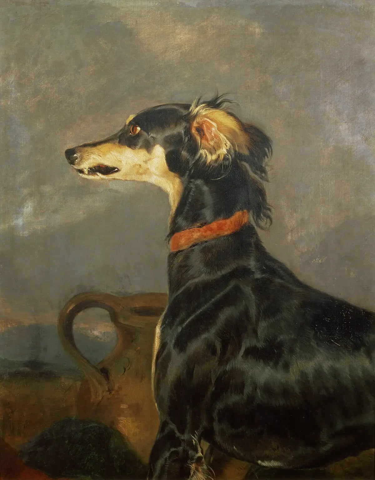 Un chien Saluki - Edwin Henry Landseer - Alpha Reproduction