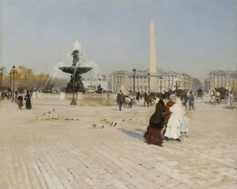 A Corner of Place de la Concorde in Paris - Giuseppe De Nittis
