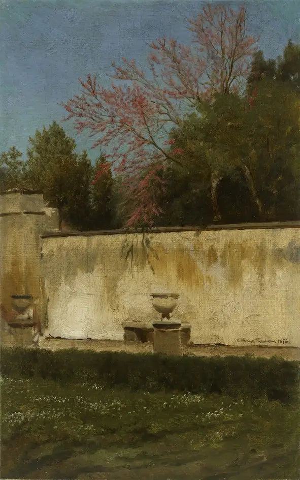 A Corner of the Gardens of Villa Borghese - Lawrence Alma-Tadema
