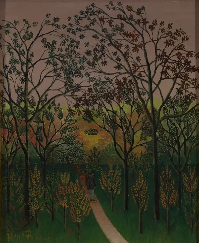 A Corner of the Bellevue Plateau. Autumn, Sunset - Henri Rousseau