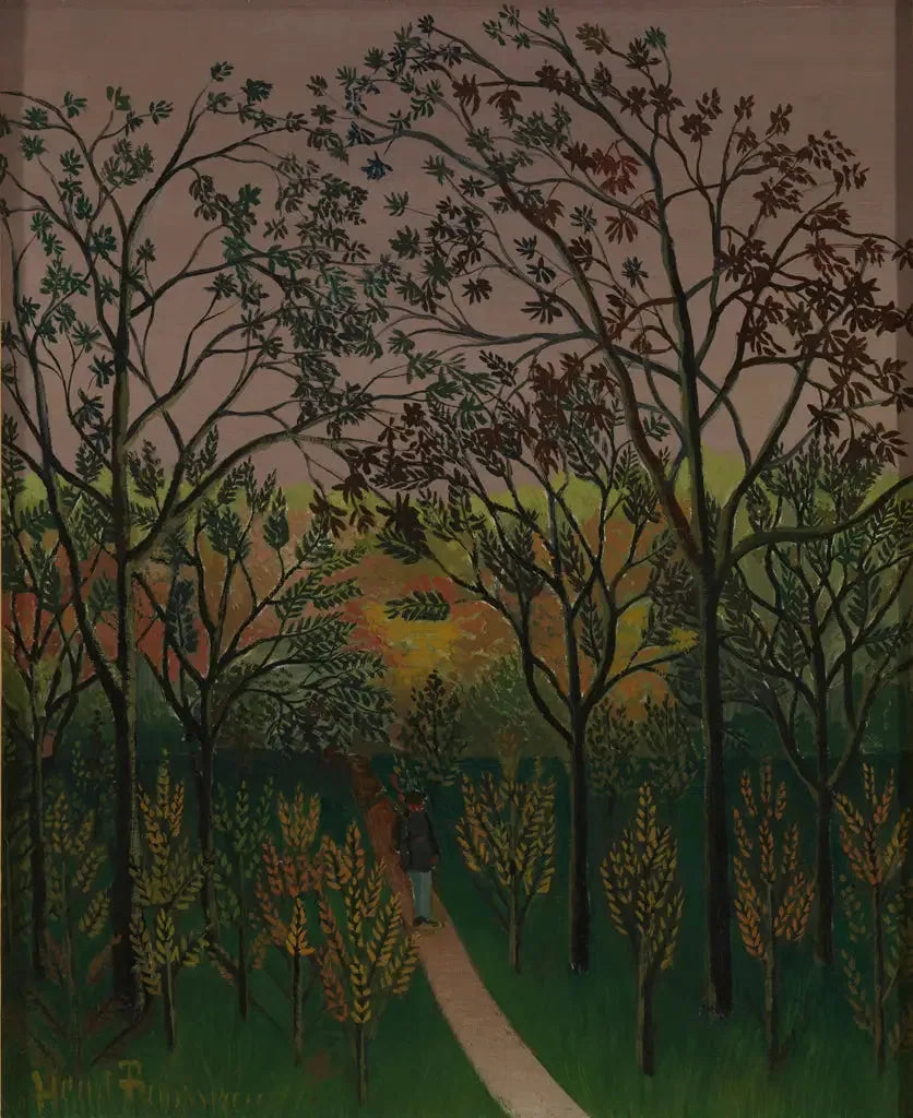 A Corner of the Bellevue Plateau. Autumn, Sunset - Henri Rousseau