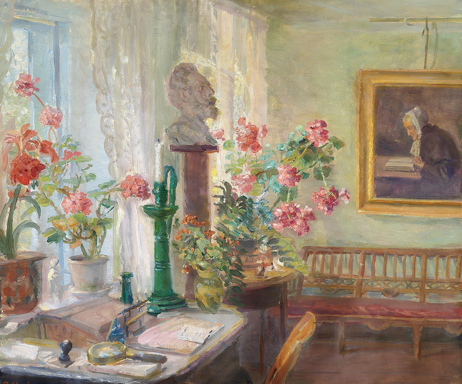 A corner of the living room. Interior. - Anna Ancher