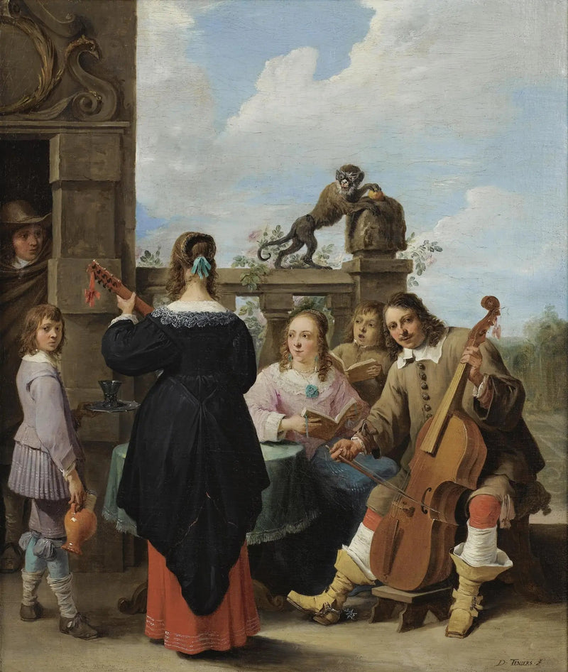 A family concert on a terrace - David Teniers the Younger