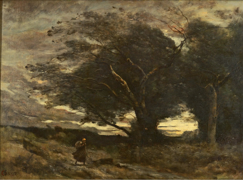 A gust of wind - Jean-Baptiste Camille Corot
