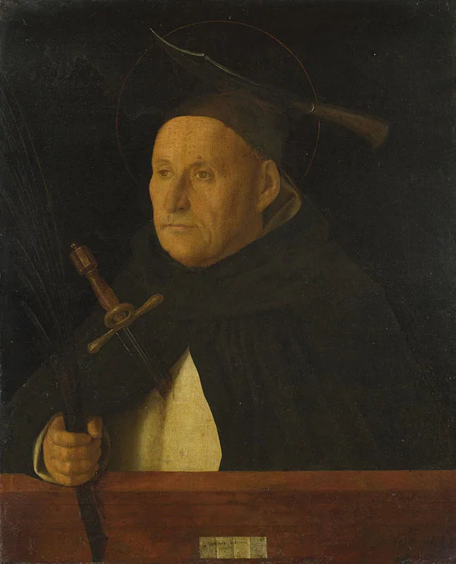 A Dominican, with the attributes of Saint Peter Martyr - Giovanni Bellini