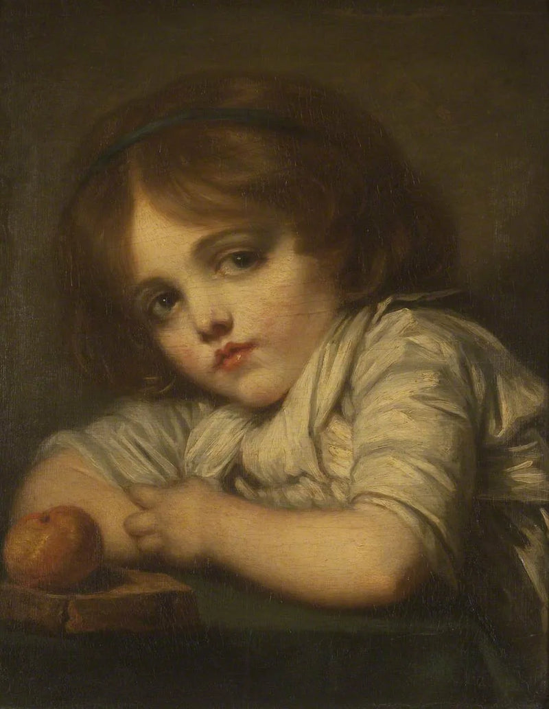 A Child with an Apple - Jean-Baptiste Greuze