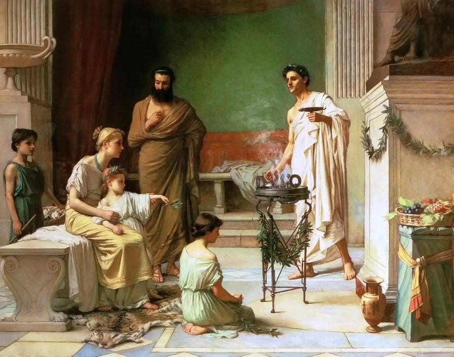 A Sick Child Brought to the Temple of Aesculapius - John William Waterhouse