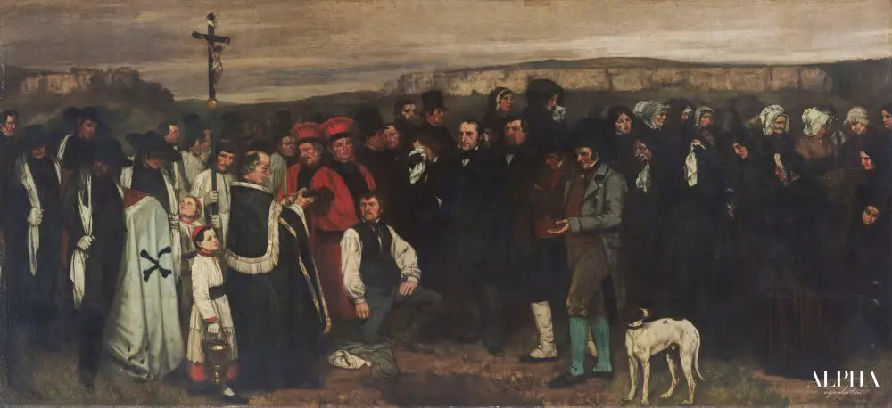 Un enterrement à Ornans - Gustave Courbet - Reproductions de tableaux et peintures haut de gamme