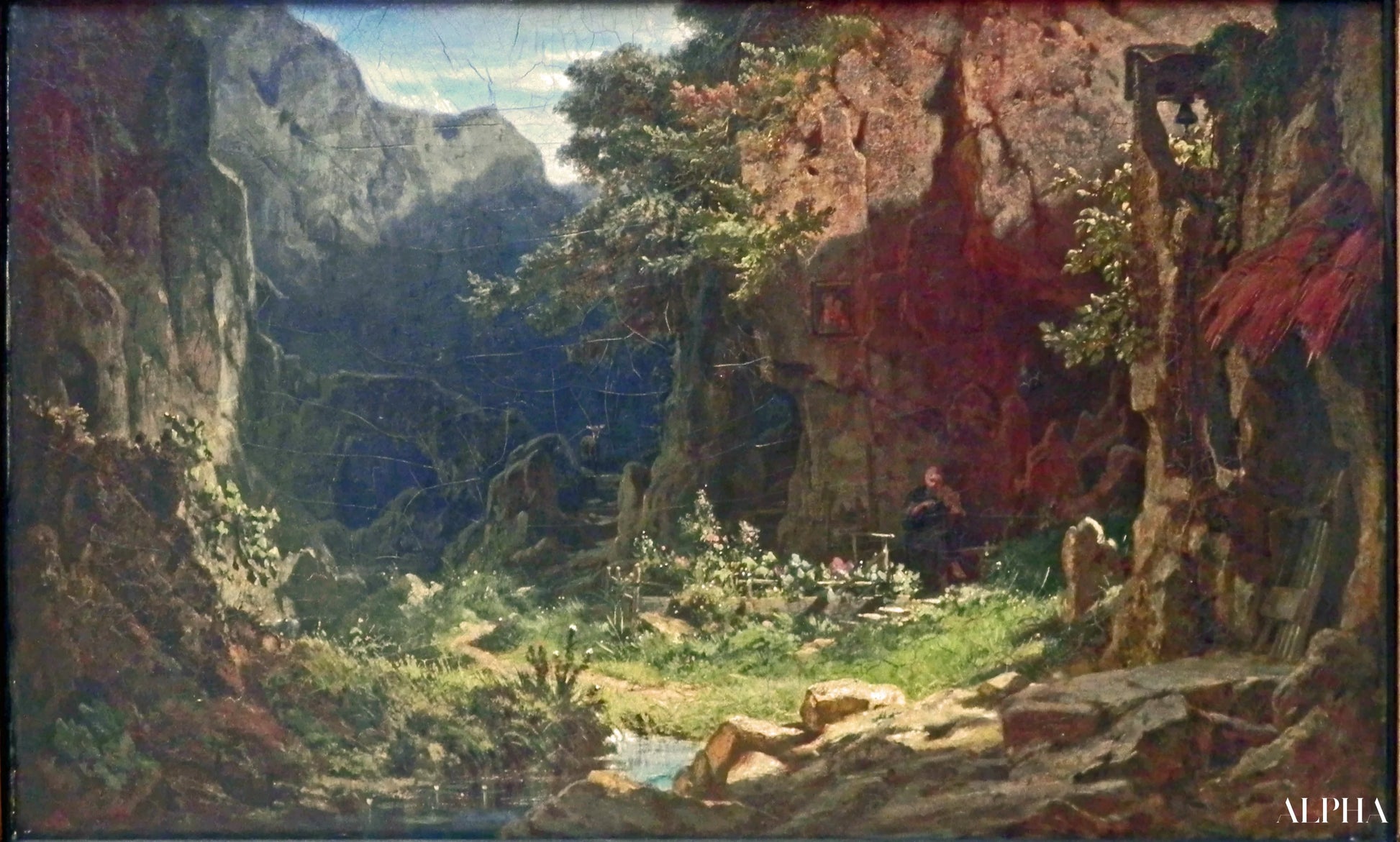A hermit playing the violin - Carl Spitzweg - High-end reproductions of paintings and artworks