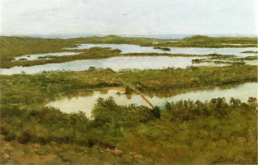 A river estuary - Albert Bierstadt
