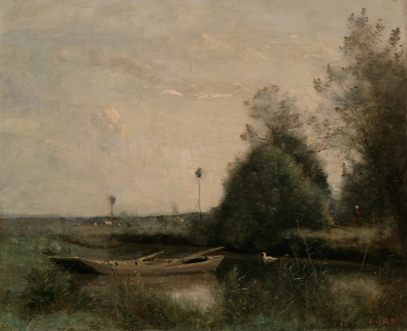 A Pond at Mortain - Jean-Baptiste Camille Corot