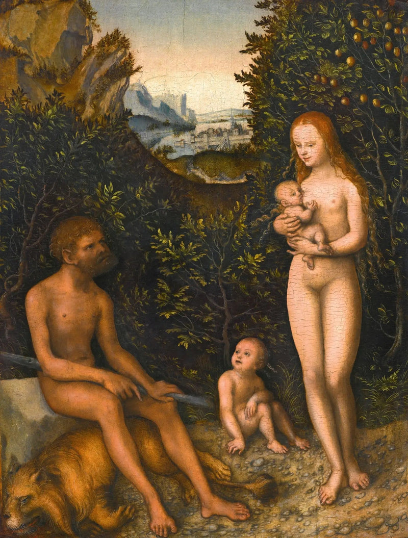 A faun and his family - Lucas Cranach the Elder