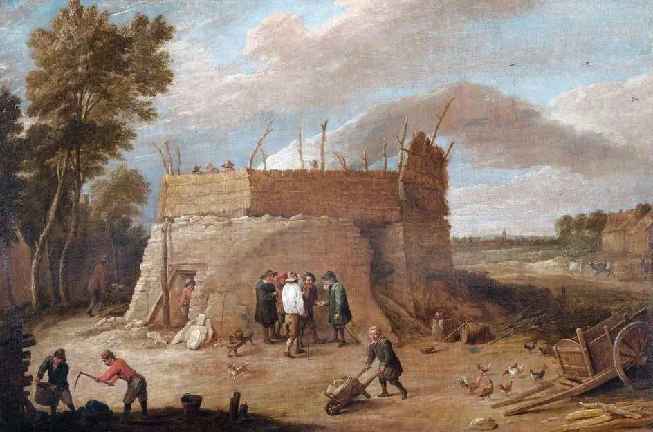 Un four à chaux avec des personnages - David Teniers le Jeune - Alpha Reproduction