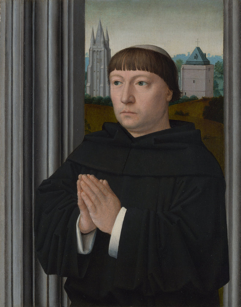 An Augustinian brother in prayer - Gérard David