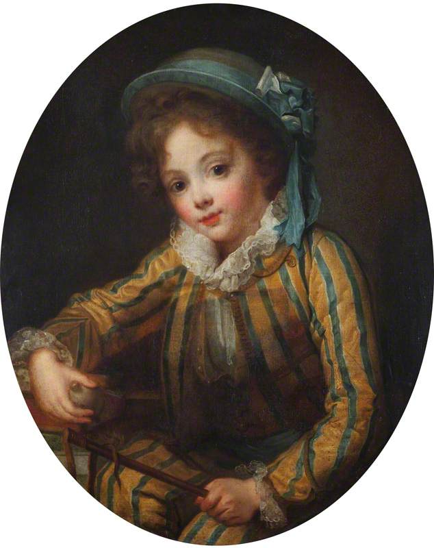A boy with a top - Jean-Baptiste Greuze