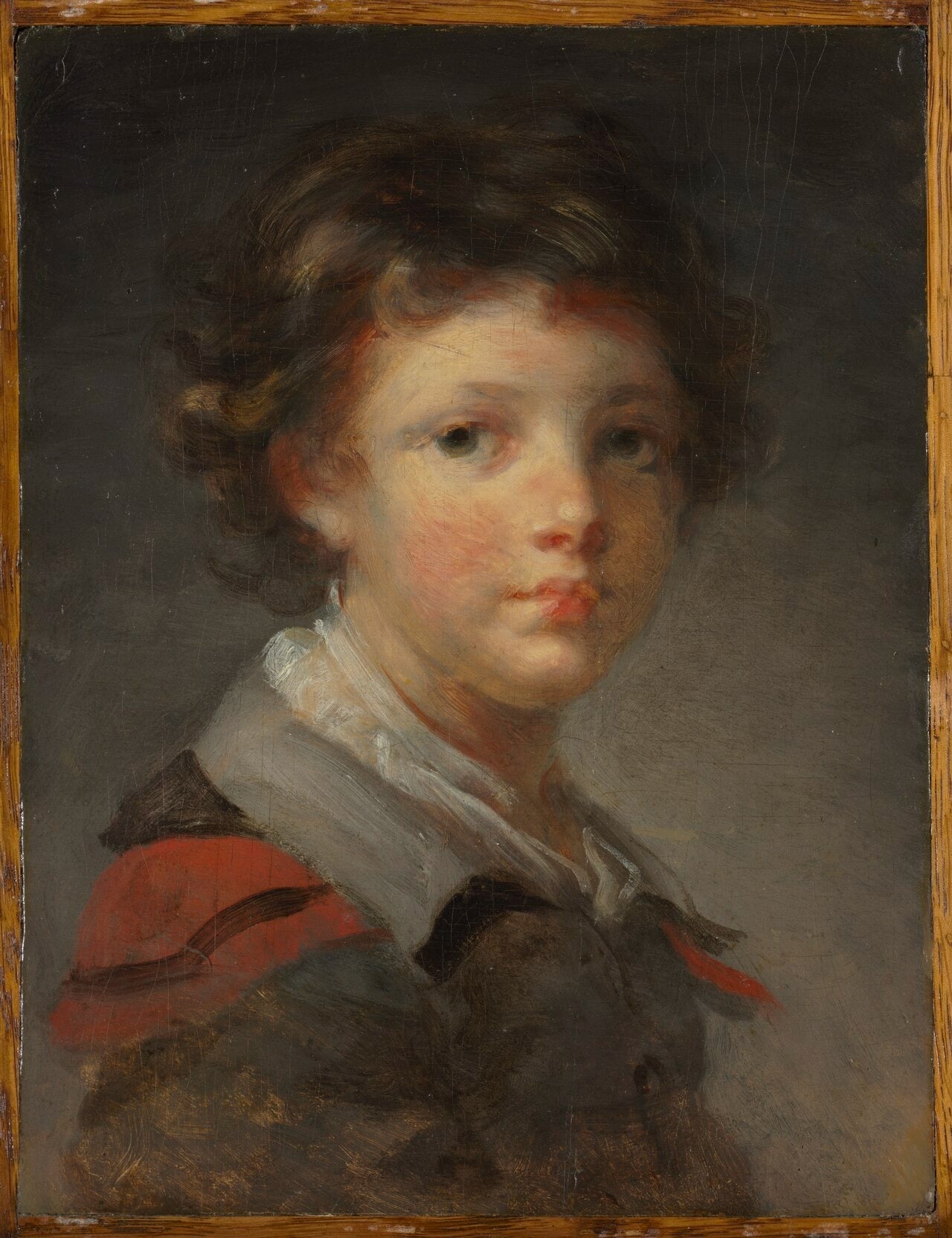 A boy in a red-lined coat - Jean-Honoré Fragonard