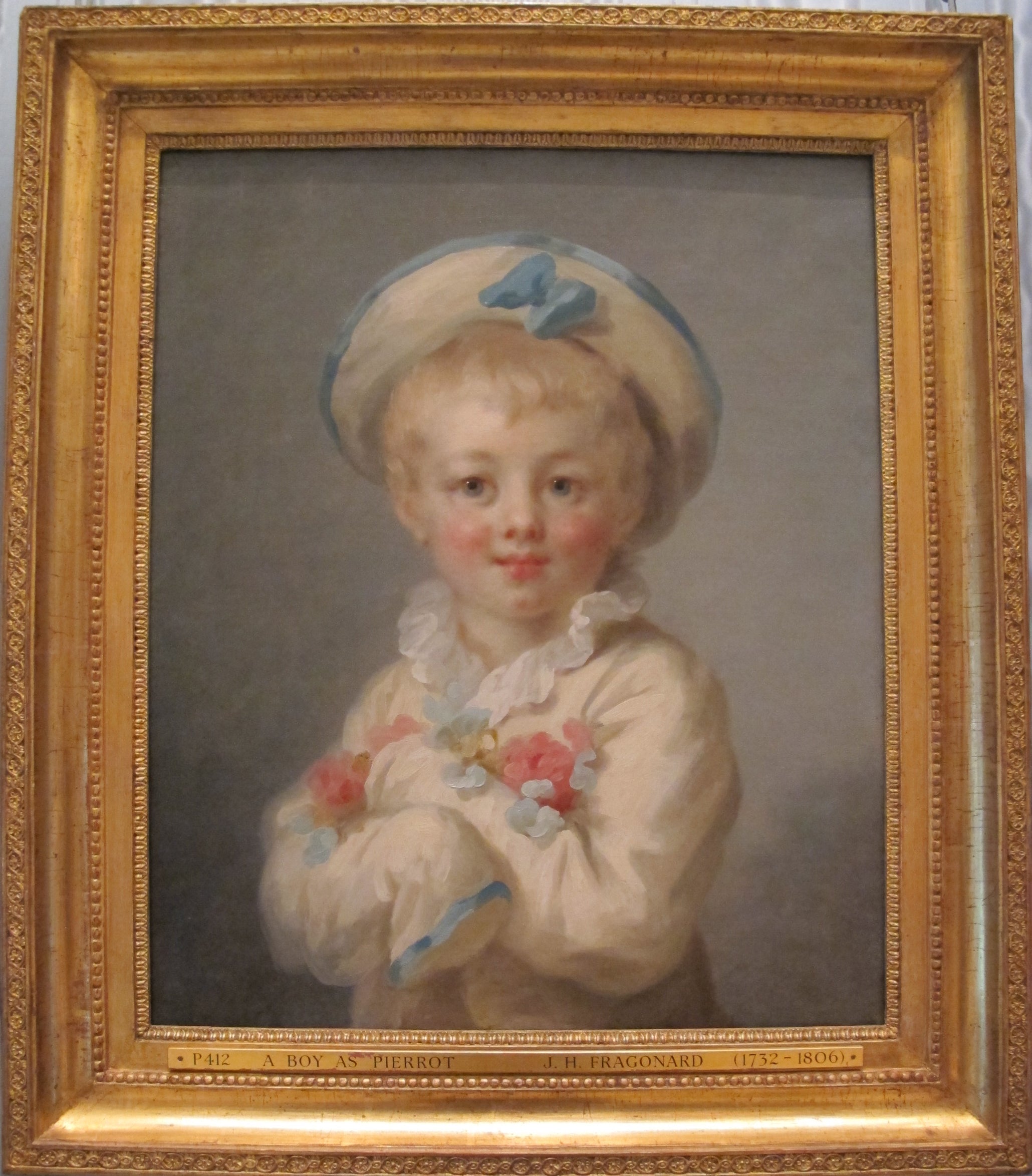 A Boy in Pierrot Costume - Jean-Honoré Fragonard