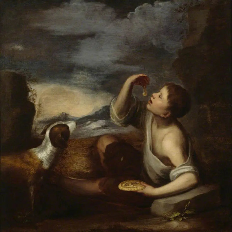 A Spanish boy with a dog - Bartolomé Esteban Murillo