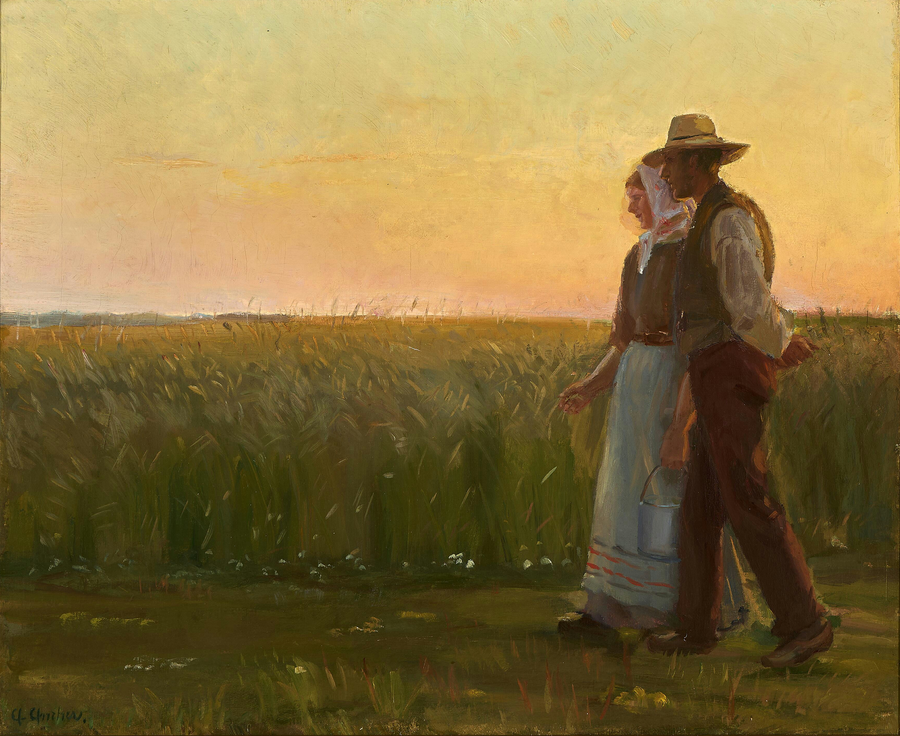 A boy and a girl. - Anna Ancher