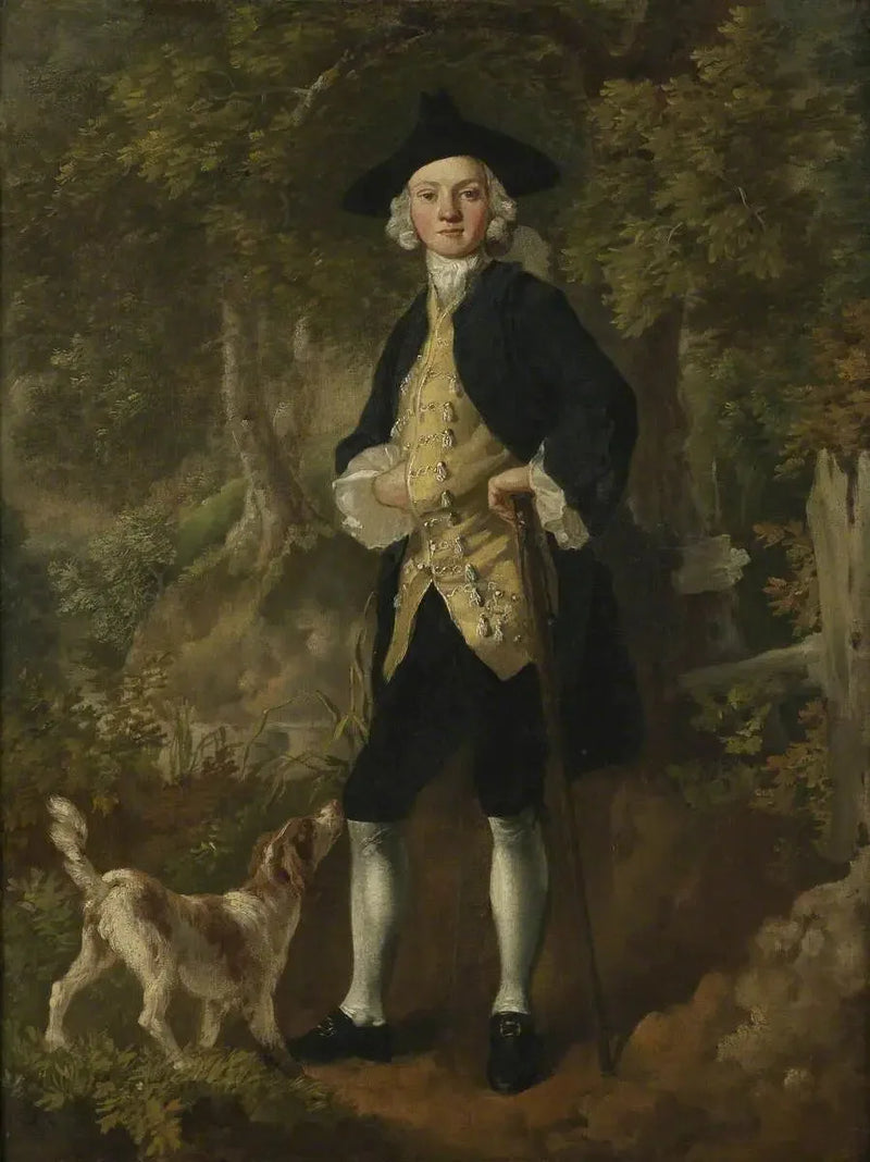 A gentleman with a dog in a forest - Thomas Gainsborough