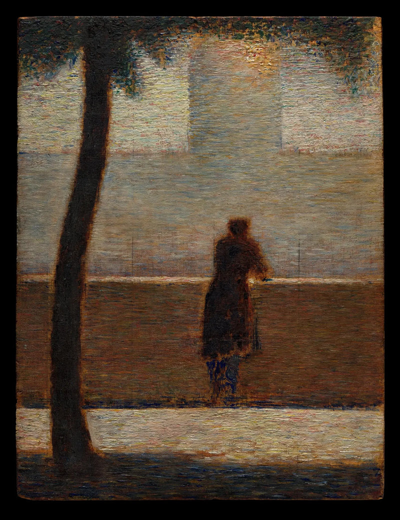 A man leaning on a parapet - Georges Seurat