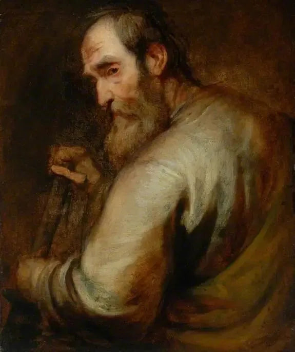 A man leaning on a shovel - Antoine van Dyck