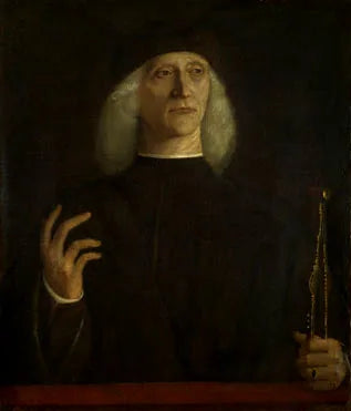 A man with a compass (?) - Gentile Bellini