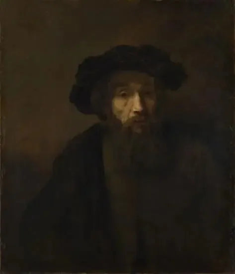 A bearded man with a cap - Rembrandt