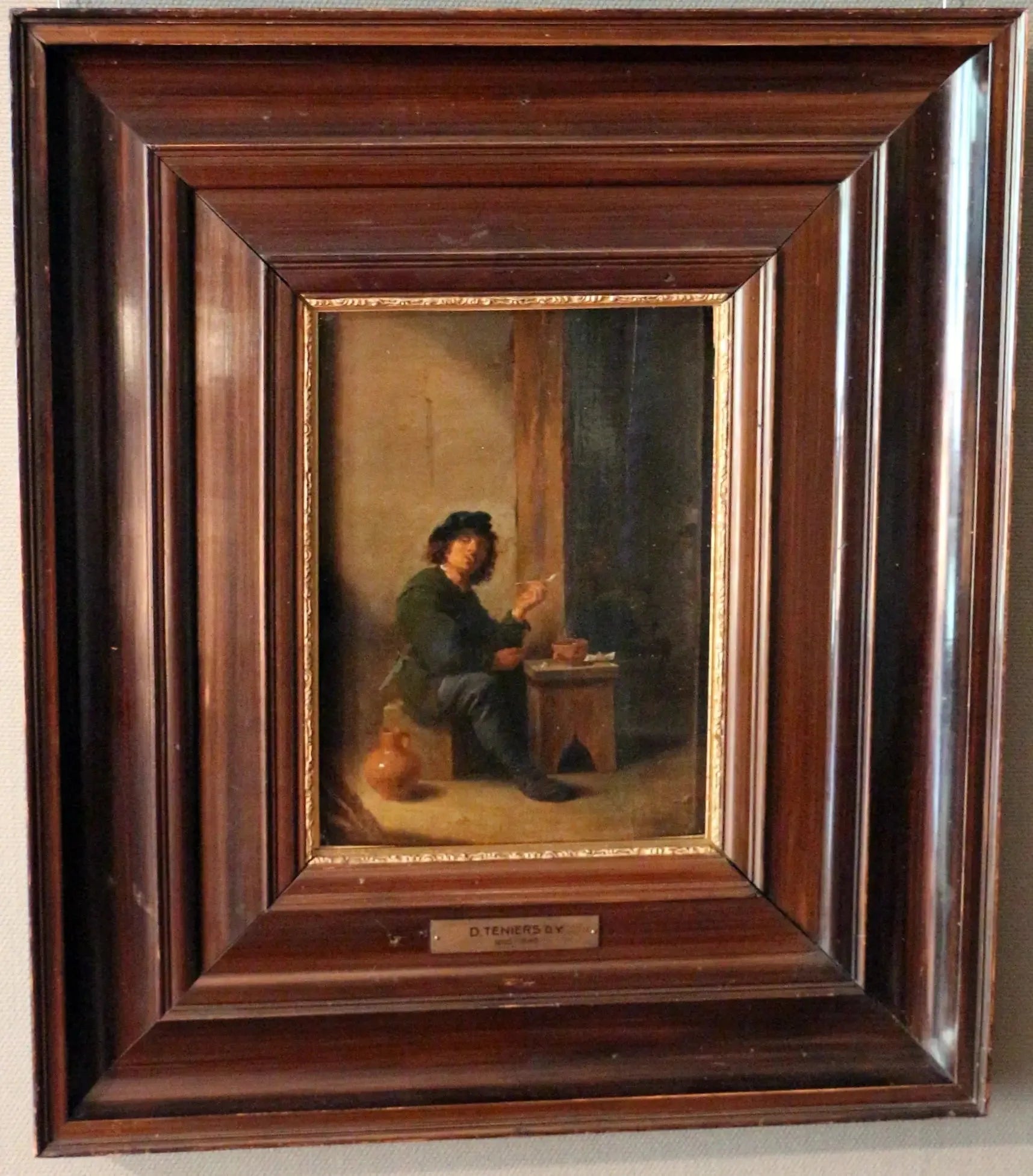 Un homme fumant sa pipe - David Teniers le Jeune image 1 copie peinte à la main à l’huile