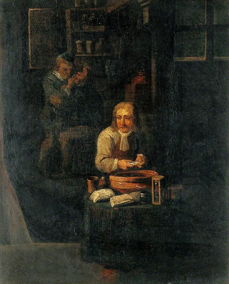 A man preparing a plaster - David Teniers the Younger