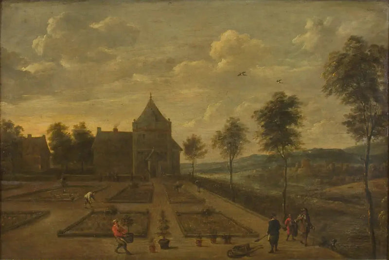 A Garden in Front of a Country House - David Teniers the Younger