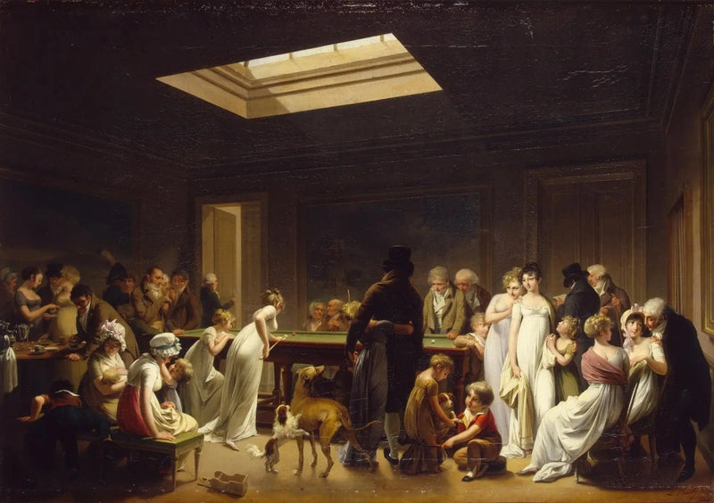 A billiard game - Louis-Léopold Boilly