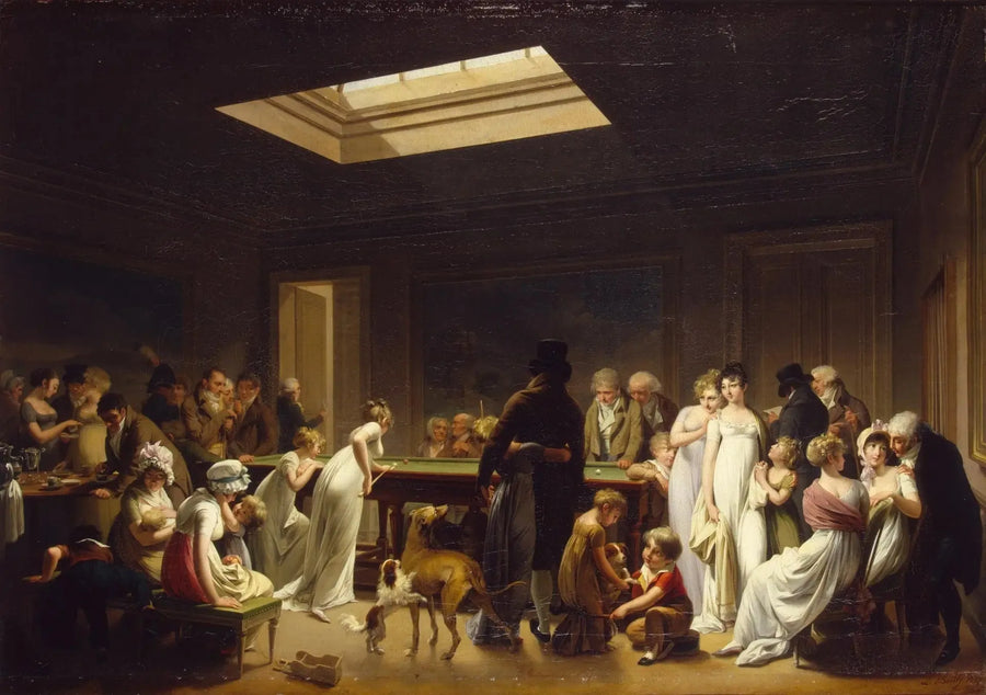 A billiard game - Louis-Léopold Boilly