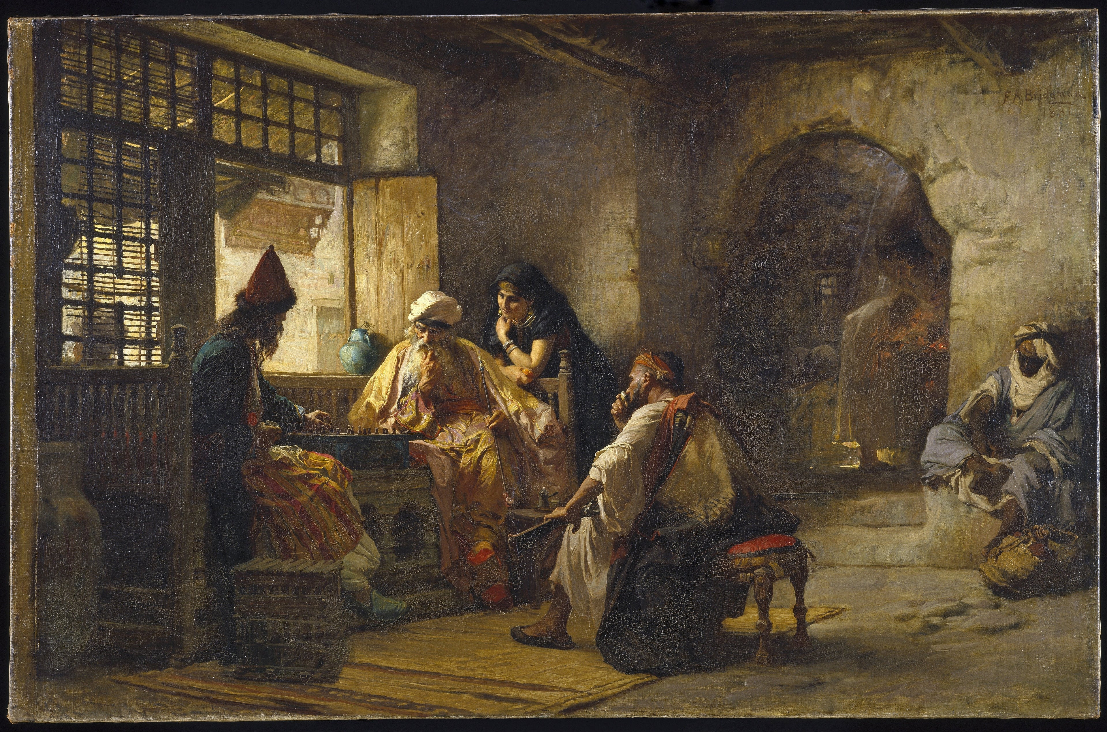 An interesting game - Frederick Arthur Bridgman