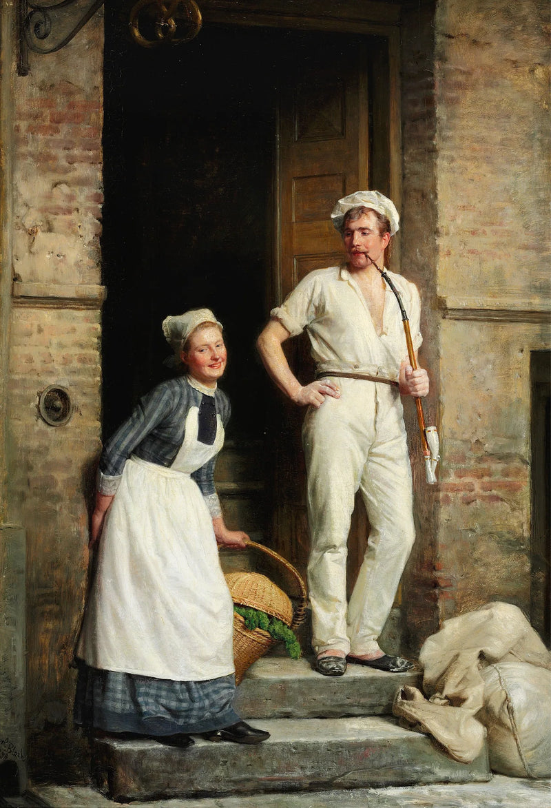 A young baker is cooling down - Carl Heinrich Bloch