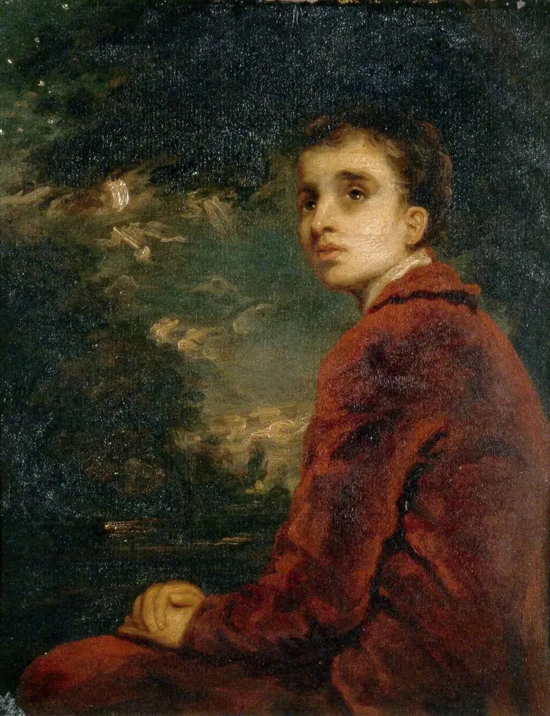 A Young Contemplative (Supposedly the Son of the Artist Mather Brown) - Joshua Reynolds