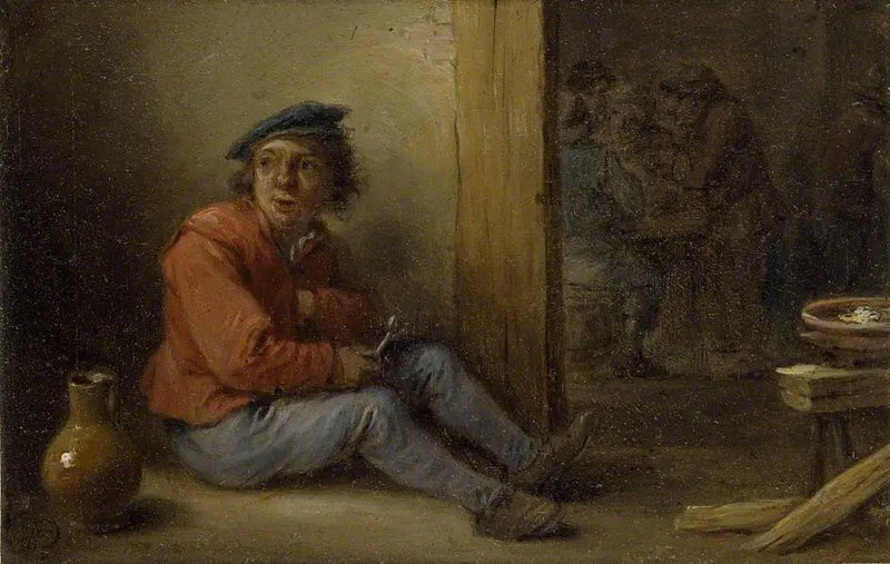 A young peasant sitting indoors - David Teniers the Younger