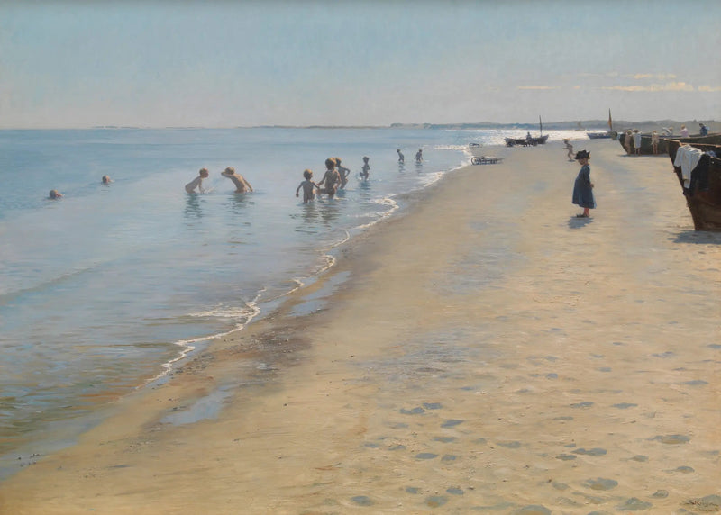 A Summer Day on the South Skagen Beach - Peder Severin Krøyer