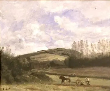 A Farmer in the Countryside, near Étretat - Jean-Baptiste Camille Corot