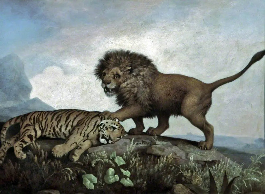 A lion and a tiger - George Stubbs