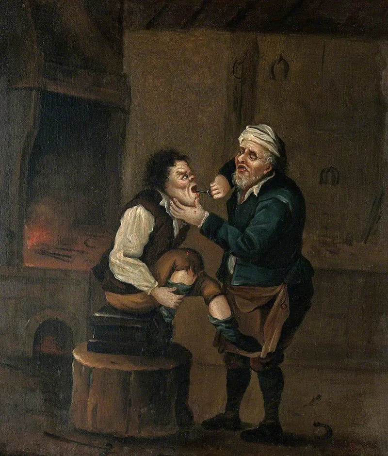 A farrier extracting a man's tooth - David Teniers the Younger